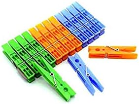BBS Multicolor Multipurpose 12 Pcs Cloth Clips | Cloth Hanging Pins | Cloth Drying Non-Slip Light Plastic Clips | Clothes Pegs | Cloth Hangers (Set of 12 )