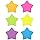 SIMONA Star Shape Sticky Notes 6 Color Bright Colorful Sticky Pad 75 Sheets/Pad Self-Sticky Note Pads (6 Pads)