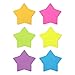 Star Shape Sticky Notes 6 Color Bright Colorful Sticky Pad 75 Sheets/Pad Self-Sticky Note Pads (6 Pads)
