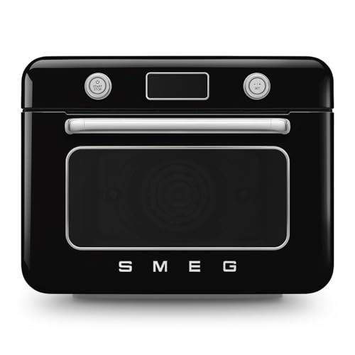 Smeg, COF01BLEU, Dampf-Kombibackofen, 10 Kochfunktionen, 33 automatische Rezepte, abnehmbarer Tank, Dampfgaren, Entkalkungsfunktion, 1800 W Leistung, Schwarz