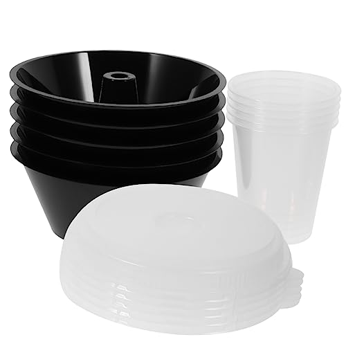 Holibanna 5Sets Portable Snack Bowls Thickened Drink Cups Combined Food Bowls for Snacks Beverages for Parties and Outdoor Use Durable Material Capacity