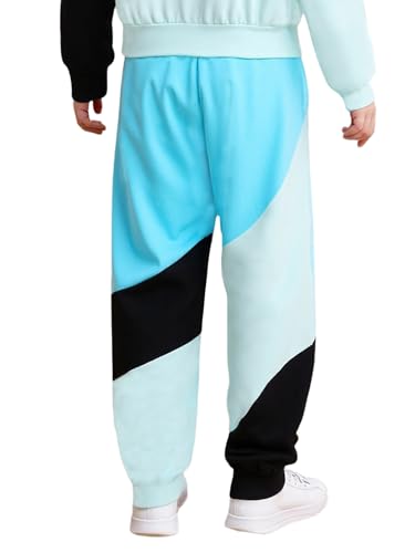 YiZYiF Kids Girls Color Block Sweatpants Joggers Dance Sports Pants Running Workout Trousers Bottoms2