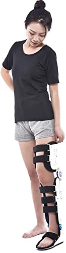 Hinged Knee Brace,Post Op Knee Brace Knee Support Adjustable Rom Leg Stabilizer Recovery Immobilization After Surgery For Torn Acl, Meniscus Tear, Pcl, Surgery Recovery (Color : Right) #TOP3