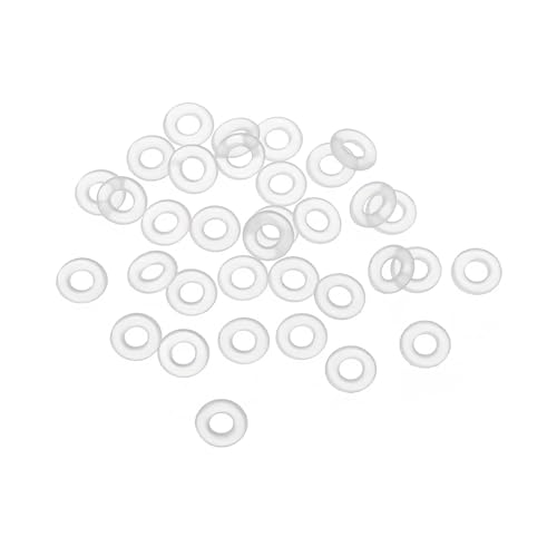5.5mm OD x 1.5mm幅のシリコーンOリング 40個入り VMQメトリックシールガスケット 蛇口配管修理用 ホワイト