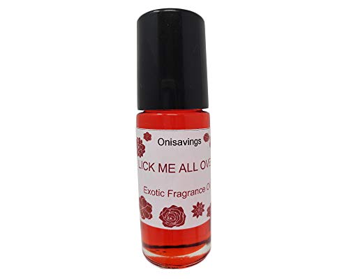 Lick Me All Over Body Oil Scented Fragrance In a 1 oz Glass Roll On Bottle Onisavings