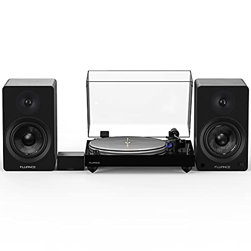 Image of Fluance Reference RT85 High Fidelity Vinyl Turntable (Piano Black), PA10 Phono Preamp and Ai61 Powered 6.5" Bookshelf Speakers (Black Ash), Ortofon 2M Blue Cartridge, 120W Class D Amplifier, Bluetooth