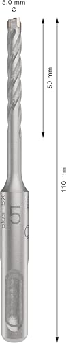 Miniatura 3 de Broca Para Martillos Perforadores Sds Plus-5x: 5 X 50 X 110 Mm Con 4 Aristas De Corte