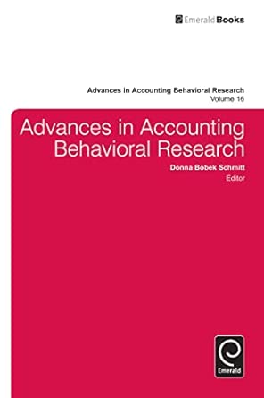 Advances in Accounting Behavioral Research: 16 book cover
