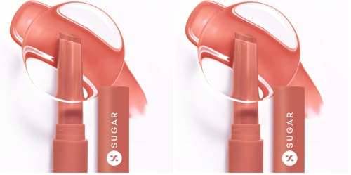Image of SUGAR Cosmetics Glide Peptide Plumping Gloss Stick with Collagen & Ceramides | Instantly Pumps | 2.7g - 04 Salmon Splash (Pack of 2)