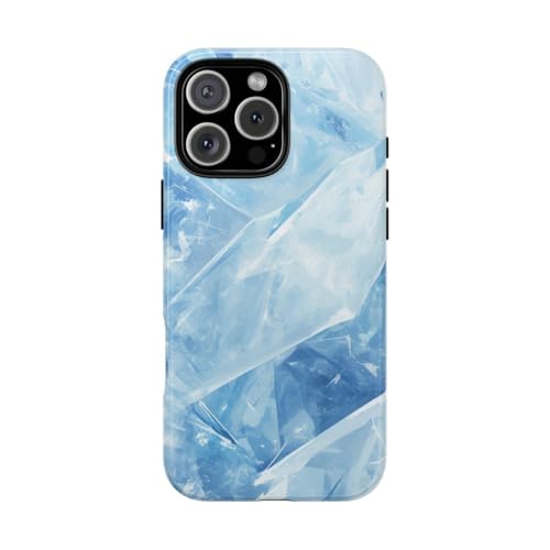 Coque iPhone 16 Pro Max rigide brillante bleu glace pour protéger efficacement sans épaisseur