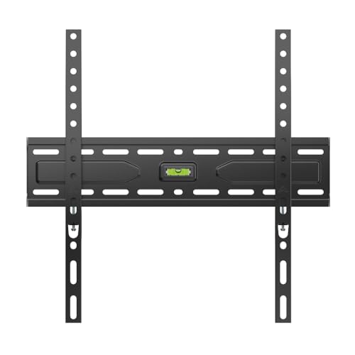 iggual Soporte a Pared Fijo para Televión o Monitor -Soporta Pantalla, TV o Monitor de 21' a 75' Pulgadas y Peso máx. de 45 Kg. -Distancia a Pared 2,7cm -VESA de 75x75mm a 400x400mm - SPTV11-L