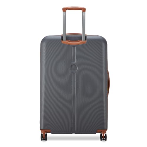 Image of DELSEY PARIS Lucette 76 cms Large Check-in ABS /Polycarbonate Hard Sided 8 Wheels and Expandable Spinner Suitcase /Trolley Bag for Travel with TSA Lock- Anthracite