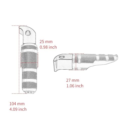 Support moto repose-pieds passager pour duo confortable en 502C - 7