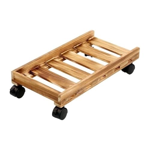 Soporte para CPU de Madera con Ruedas, Bandeja para Torre de Caja con Disipación de Calor, práctico soporte para oficina (Marrón) miniatura 1