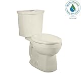 American Standard 2889.216.222 H2Option Siphonic Dual Flush Round Front Two-Piece Toilet, Linen