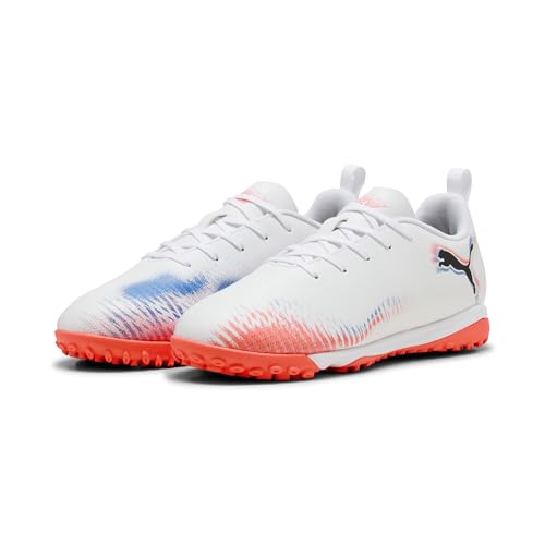 PUMA FUTURE 8 PLAY TT Mid voetbalschoenen voor jongeren, White Black Glowing Red