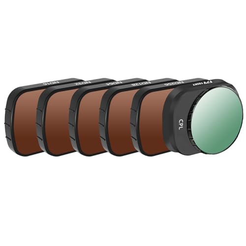 FPVtosky Mini 4 Pro ND Filter Set Filters Kit Compatible with DJI Mini 4 Pro Accessories 6 Pack (CPL ND16 ND32 ND64 ND128 ND256)