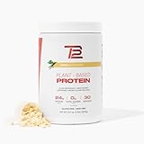 TB12 Plant Based Protein Powder by Tom Brady, 24g of Vegan Pea Protein, Low Sugar, Low Carb, Non-GMO, Meal Replacement, Keto Friendly, Paleo, Sugar Free, Vanilla Flavor (30 Servings/2.12lbs)