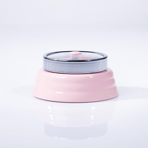 Image of Gibox Round Retro Kitchen Timer for Cooking (Pink) Stainless Steel Magnetic Bottom Mechanical Loud Alarm, Ringer 60 Min Count Stopwatch for Time Management Analogue Clock Reminder for Various Activity