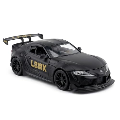 Image of 1:24 Scale Toyota Supra GR LBWK Diecast Metal Car Model with Openable Doors & Bonnet, Light & Sound, Detailed Interior, Collectible Race Car Toy for Kids & Adults (20 cm)