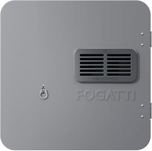 Image of FOGATTI 18 inch x 18 inch RV Water Heater Replacement Door Kit - Gray | External Access Panel for RV Tankless Water Heaters Only