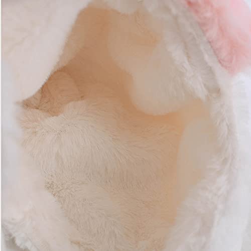 Image of XYX Crochet Earflap Pilot Hats Rabbit Ears Beanie Cap Winter Warm Knit Caps for Toddlers Baby Girls and Boys