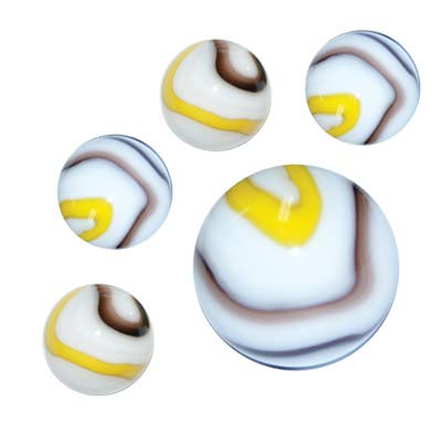 Lot De 10 Billes En Verre Pépite Bleu - 9 Billes + 1 Calot - Pour Collection, Décoration Ou Jeux (prudence Enfants)