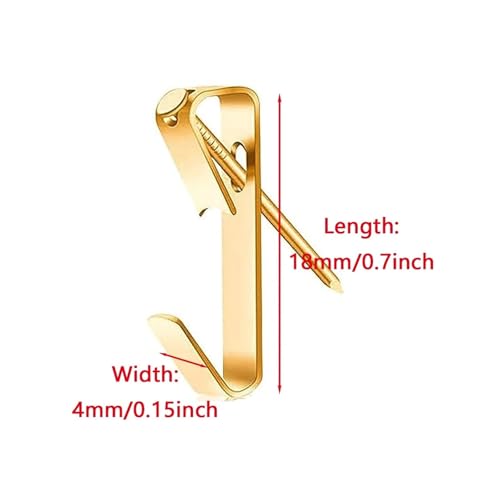 Image of Picture Hangers 15 Pcs Picture Hanging Hooks Pack, Heavy Duty Picture Hooks Hanging Hardware for Wall Hanging Photos Frames Mirrors