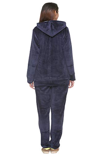 Image of CUPID Regular Fit Velvet Track Suit for Woman, Winter Wear Velvet Night Suit Set with Pockets for Sports, Night, Jogging, Daily Gym Wear L to 5XL
