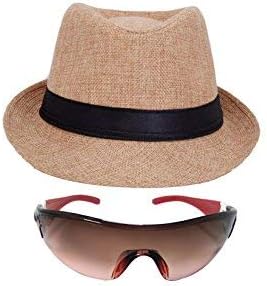 faas Fedora Hat Beige & Goggle Combo Summer Gift for Boys & Girls Age 8 to 14 yrs.FH04S