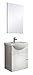 Produktbild Mini Waschplatz 45cm Waschtisch Spiegel Schrank Soft Close Gäste WC Waschbecken