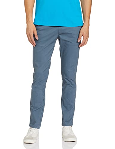 Image of Marks & Spencer Mens Solid Mid Rise Slim Fit Chinos