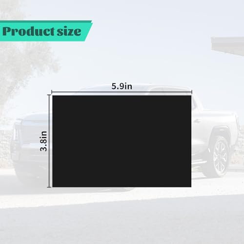Image of Compatible with Bowtie Emblem Wrap Kit GMC Logo Overlay Vinyl Wrap with Squeegee and Cutter (9PCS Pure Black)