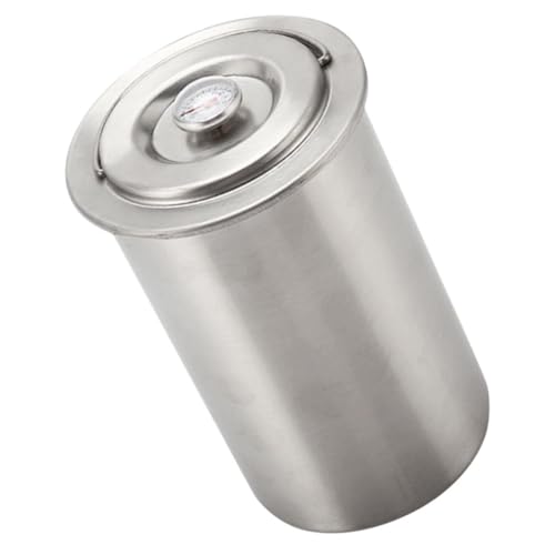 MUCKLILY 1 Set Stainless Steel Meat Press Mold with Thermometer for Patties Ham Ground Meat Cooking Kitchen Tool for Preparation