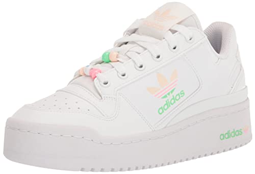 adidas Originals Unisex-Child Forum Bold White/Bliss Orange/Beam Pink 5 Big Kid