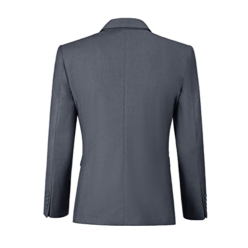 Image of Furuyal Men's Suits 3 Piece Slim Fit Suit Set,Two Button Wedding Business Tuxedo Solid Blazer Jacket Vest Pants with Tie
