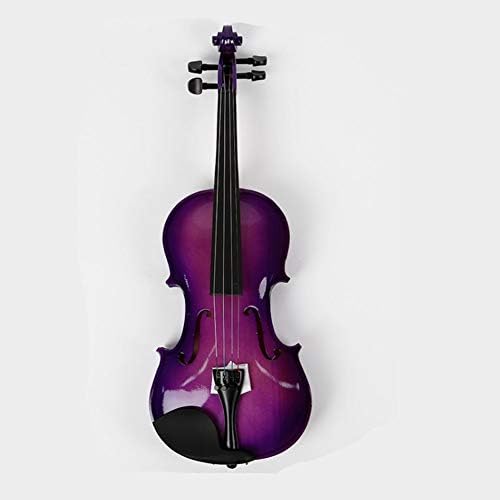 Violin Full Size Set Wooden beginner violin adult children practice violin purple violin musical instrument color violin Violin for Beginners (Color : 4/4)