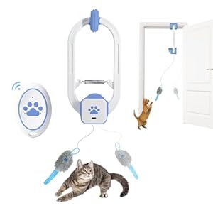 Heepoohoma Elektrisches Katzenspielzeug, Interaktives mit Fernbedienung,Automatische 360°-Bewegung mit Unregelmäßigen Bewegungen,USB Wiederaufladbar, für Katzen zur Beschäftigung im Innenbereich