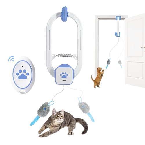 Heepoohoma Elektrisches Katzenspielzeug, Interaktives mit Fernbedienung,Automatische 360°-Bewegung mit Unregelmäßigen Bewegungen,USB Wiederaufladbar, für Katzen zur Beschäftigung im Innenbereich