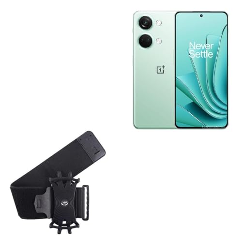 BoxWave Holster Compatible with OnePlus Ace 3V - ActiveStretch Sport Armband, Adjustable Armband for Workout and Running - Jet Black