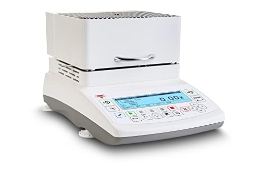 AGS60 Moisture Analyzer 250C - 0.01% Readability, 250W, 60g x 0.001g, Backlit Graphical LCD Display, USB, Heavy Duty Die-cast Metal Design