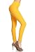 LDR128-DarkYellow Basic Solid Leggings, One Size