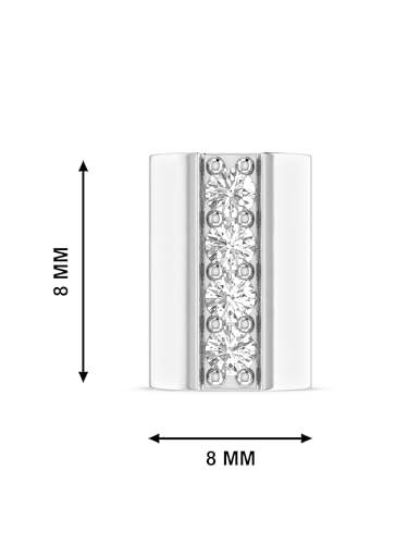 Image of ORIONZ Stud Earrings for Men & Boys (1 Piece) - 925 Sterling Silver CZ Ear Studs - Men Fashion Gift