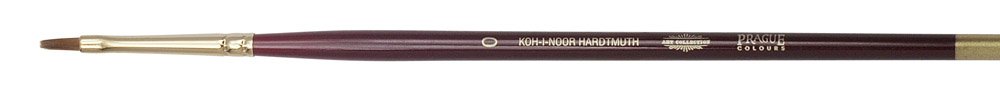 Koh-I-NoorFlat Brush 9936 KOLINSKY 0, Gold, 24.5 x 6 x 0.6 cm