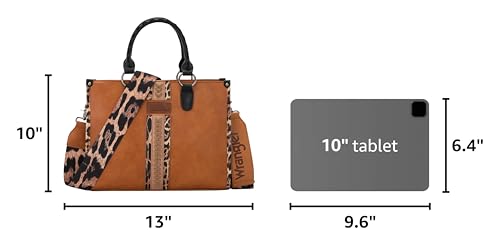 Image of Wrangler Women's Leopard Print Woven Shoulder Purse
