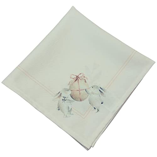 Maison Charlô | Easter Oxford Polyester Cloth Napkins Yellow Egg Basket| Reusable Napkins, Dining Table Decor | Soft Durable Dinner Napkins For Easter #TOP2