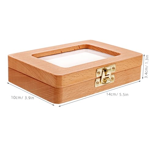 Abaodam Baby First Tooth Box for Boys Girls Wooden Keepsake Container Japanese Frame Infants Memory Tooth Storage Box