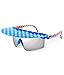 Unisex Performance Sport Style Retro Mirrored Sunglasses