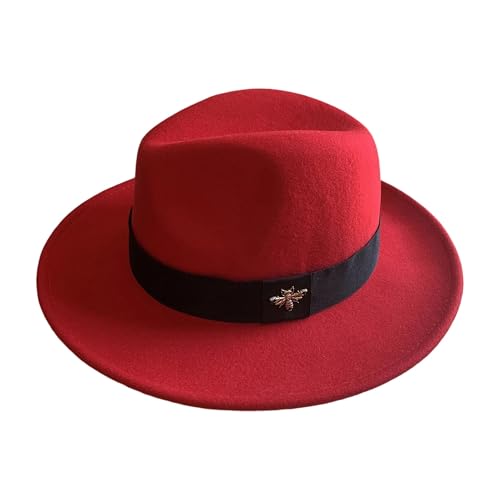 Chapeau Panama élégant en laine pour homme avec large bord anti-insolation pour mariage