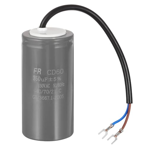 Condensateur CD60 350uF 450V de démarrage moteur avec 2 fils pour compresseur et machine à laver